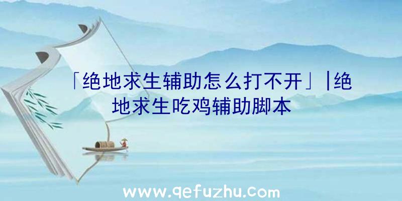 「绝地求生辅助怎么打不开」|绝地求生吃鸡辅助脚本